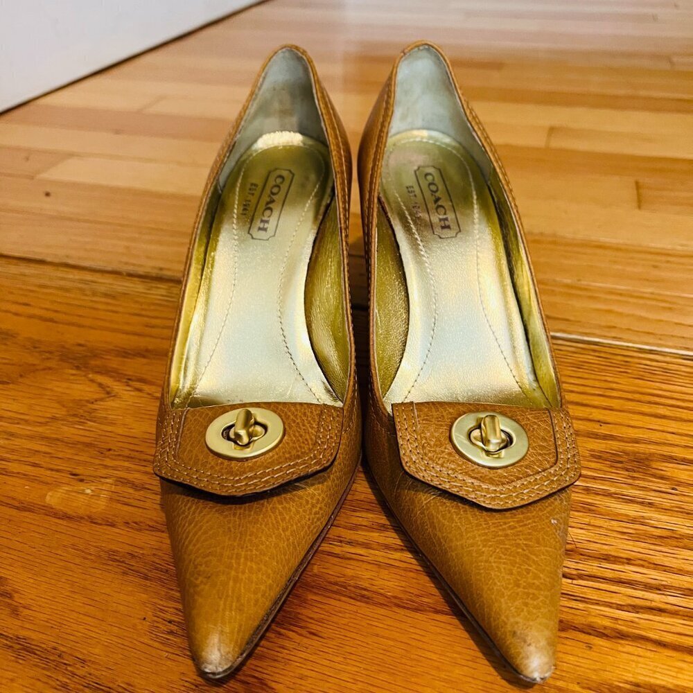 Authentic Vintage Coach Pumps Heels Shoes Size 7 B - Picture 12 of 16